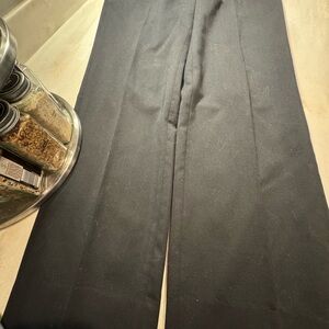Gorgeous Burberry Black Wool Wide Leg Trousers Women Size US 10 UK 12